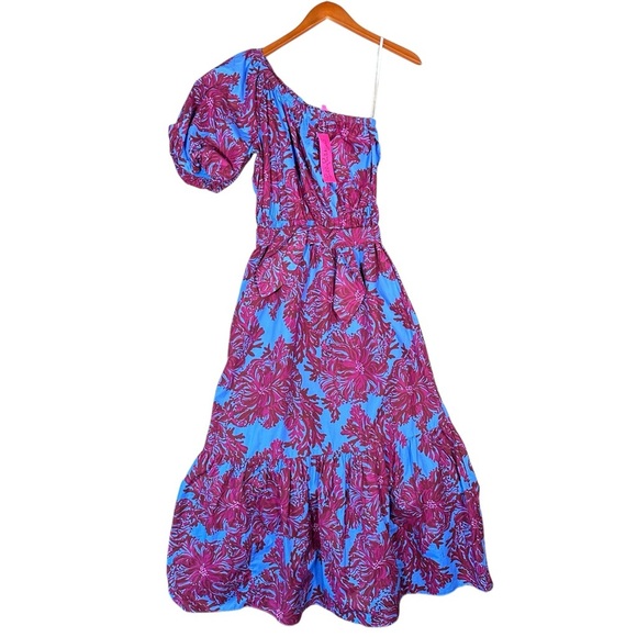 LILLY PULITZER Zelalynn One-Shoulder Cotton Maxi Dress - Picture 13 of 13